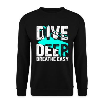 Diver Diving - Unisex Sweatshirt - black - Front - Alina (178cm) & Michal (187cm)
