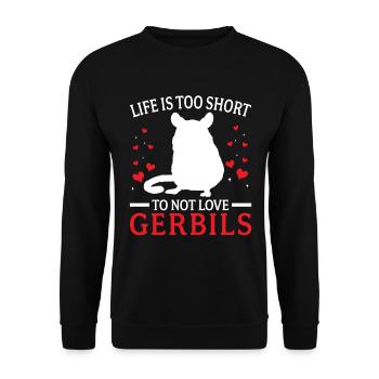 Les gerbilles n’aiment pas les gerbilles rongeurs - Sweat-shirt Unisexe - noir - Devant - Alina (178cm) & Michal (187cm)