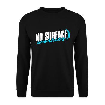 Taucher Sporttauchen Tauchen No Surrface Worries - Unisex Pullover - Schwarz - Vorne - Alina (178cm) & Michal (187cm)