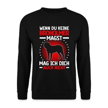 Broholmer doesn't like you either Broholmer - Unisex Sweatshirt - black - Front - Alina (178cm) & Michal (187cm)