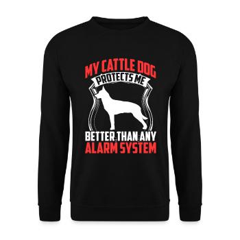 Australian Cattle Dog Protects Me Cattle Dog - Unisex Sweatshirt - black - Front - Alina (178cm) & Michal (187cm)