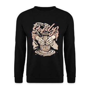 Pottery Pottery Pottery Kiln Me Softly - Unisex Sweatshirt - black - Front - Alina (178cm) & Michal (187cm)