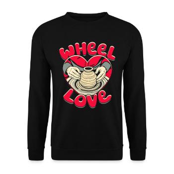 Poterie Poterie Pottery Round Love - Sweat-shirt Unisexe - noir - Devant - Alina (178cm) & Michal (187cm)