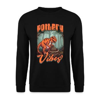Poterie Poterie Poterie - Sweat-shirt Unisexe - noir - Devant - Alina (178cm) & Michal (187cm)