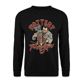 Töpfern Töpferei Töpfer Poterie Passion - Sweat-shirt Unisexe - noir - Devant - Alina (178cm) & Michal (187cm)