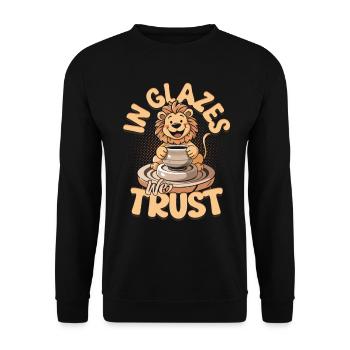Poterie Poterie Poterie En Émaux Nous Confiance - Sweat-shirt Unisexe - noir - Devant - Alina (178cm) & Michal (187cm)