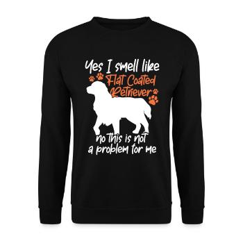 Yes, I smell like Flat Coated Retriever - Unisex Sweatshirt - black - Front - Alina (178cm) & Michal (187cm)