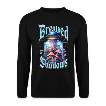 Apotheker Kräutersammler Brewed From Shadows - Unisex Pullover - Schwarz - Vorne - Alina (178cm) & Michal (187cm)