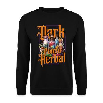 Apotheker Kräutersammler - Unisex Pullover - Schwarz - Vorne - Alina (178cm) & Michal (187cm)