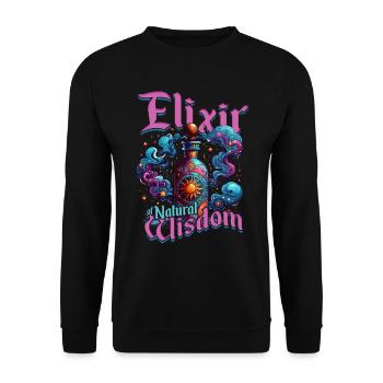 Pharmacist Pharmacist Elixir Of Natural Wisdom - Unisex Sweatshirt - black - Front - Alina (178cm) & Michal (187cm)