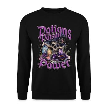 Apotheker Kräutersammler Apothekerin - Unisex Pullover - Schwarz - Vorne - Alina (178cm) & Michal (187cm)