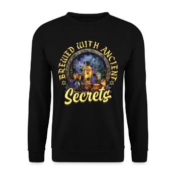 Apotheker Brewed With Anicent Secrets - Unisex Pullover - Schwarz - Vorne - Alina (178cm) & Michal (187cm)