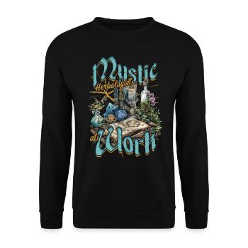 Apotheker Mystic Herbalogist At Work - Unisex Pullover - Schwarz - Vorne - Alina (178cm) & Michal (187cm)