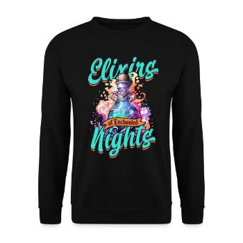 Apothecary Elixirs Of Enchanted Nights - Unisex Sweatshirt - black - Front - Alina (178cm) & Michal (187cm)