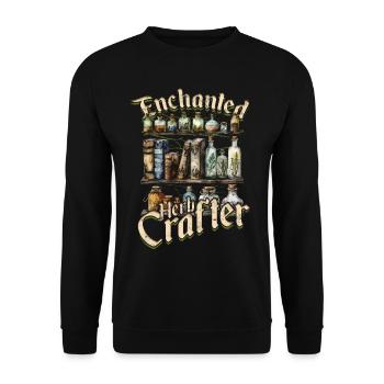 Apotheker Kräutersammler Enchanted Herb Crafter - Unisex Pullover - Schwarz - Vorne - Alina (178cm) & Michal (187cm)