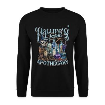 Apotheker Natures Dark Apothecary - Unisex Pullover - Schwarz - Vorne - Alina (178cm) & Michal (187cm)