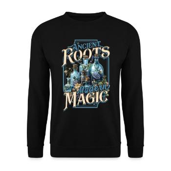 Apotheker Ancient Roots Modern Magic - Unisex Pullover - Schwarz - Vorne - Alina (178cm) & Michal (187cm)