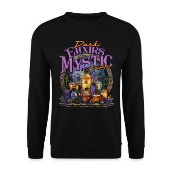 Apothecary Dark Elixirs Mystic Nights - Unisex Sweatshirt - black - Front - Alina (178cm) & Michal (187cm)