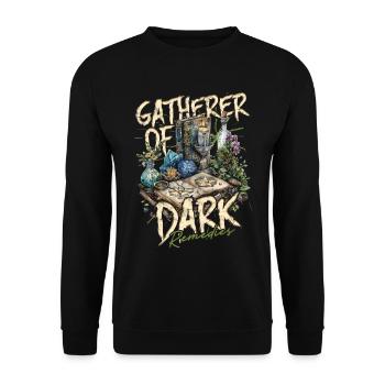 Apotheker Kräutersammler - Unisex Pullover - Schwarz - Vorne - Alina (178cm) & Michal (187cm)