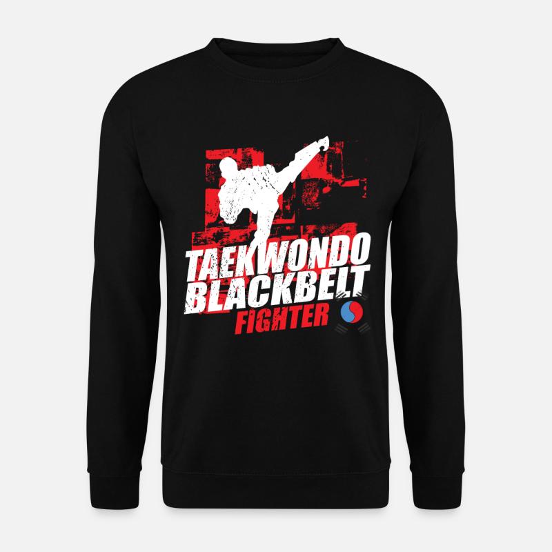 Taekwondo Schwarzgurt Kämpfer Kick Champion - Unisex Pullover - Schwarz