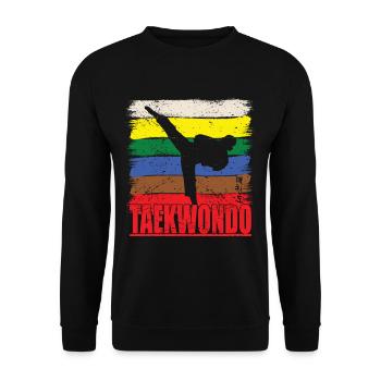 Taekwondo pour les amateurs d’arts martiaux Kick - Sweat-shirt Unisexe - noir - Devant - Alina (178cm) & Michal (187cm)