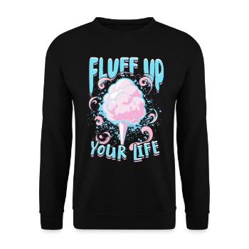 La barbe à papa gonfle votre vie - Sweat-shirt Unisexe - noir - Devant - Alina (178cm) & Michal (187cm)