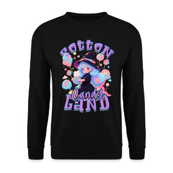 Cotton candy - Unisex Sweatshirt - black - Front - Alina (178cm) & Michal (187cm)