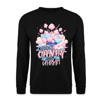 Cotton candy - Unisex Sweatshirt - black - Front - Alina (178cm) & Michal (187cm)