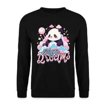 Cotton candy - Unisex Sweatshirt - black - Front - Alina (178cm) & Michal (187cm)