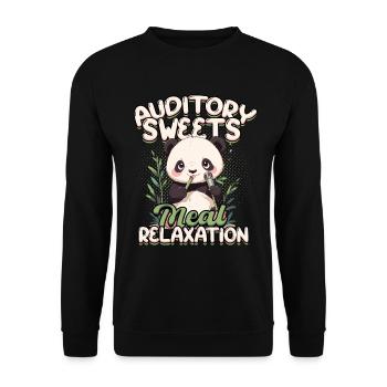 ASMR Whisper Auditory Sweets Meal Relaxation - Unisex Sweatshirt - black - Front - Alina (178cm) & Michal (187cm)