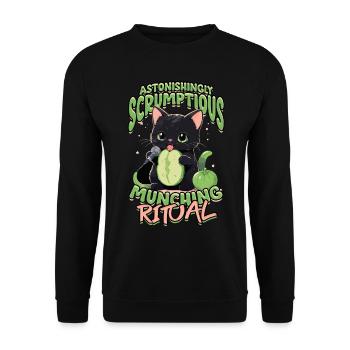 ASMR Astonishingly Scrumptious Munching Ritual - Unisex Sweatshirt - black - Front - Alina (178cm) & Michal (187cm)