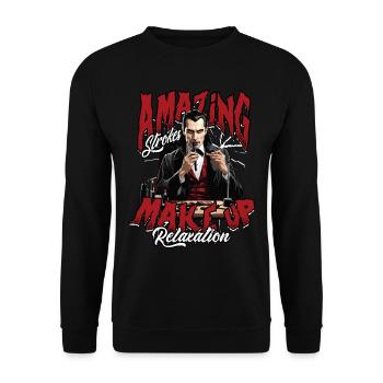 ASMR Whisper Amazing Strokes Makeup Relaxation - Unisex Sweatshirt - black - Front - Alina (178cm) & Michal (187cm)