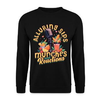 ASMR Flüstern Alluring Sips Munches and Reactions - Unisex Pullover - Schwarz - Vorne - Alina (178cm) & Michal (187cm)