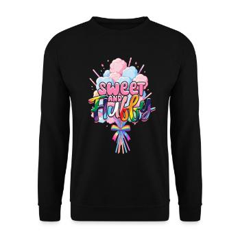 Barbe à papa Sweet And Fluffy Pride LGBTQ - Sweat-shirt Unisexe - noir - Devant - Alina (178cm) & Michal (187cm)