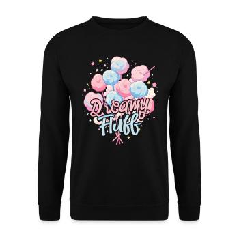 Cotton Candy Dreamy Fluff - Unisex Sweatshirt - black - Front - Alina (178cm) & Michal (187cm)