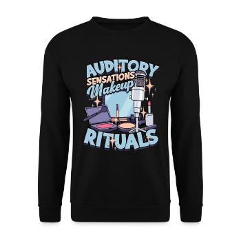 ASMR Whisper Auditory Sensations Makeup Rituals - Unisex Sweatshirt - black - Front - Alina (178cm) & Michal (187cm)