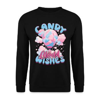 Cotton Candy Cloud Wishes - Unisex Sweatshirt - black - Front - Alina (178cm) & Michal (187cm)