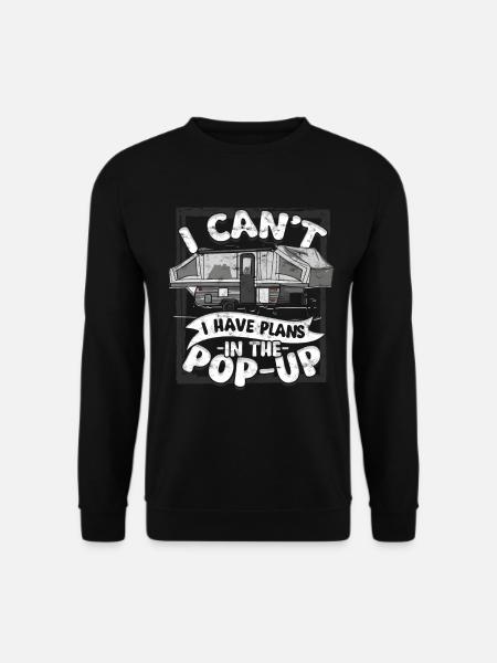 Pop Up Camper Faltcaravan - Unisex Pullover - Schwarz