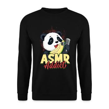 ASMR Addict - Unisex Sweatshirt - black - Front - Alina (178cm) & Michal (187cm)