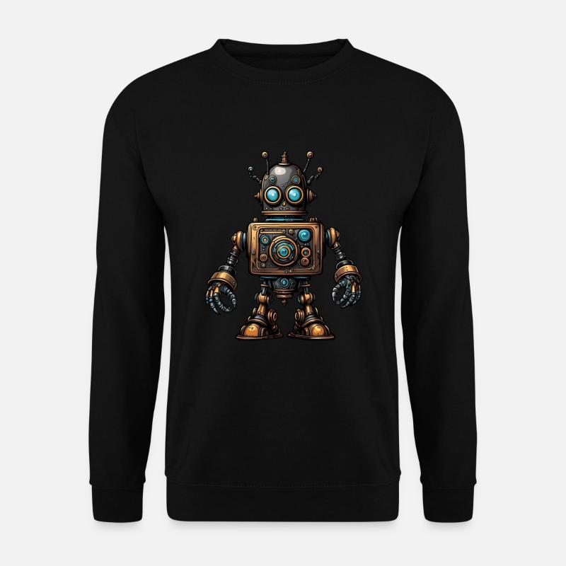 Steampunk-Roboter - Unisex Pullover - Schwarz