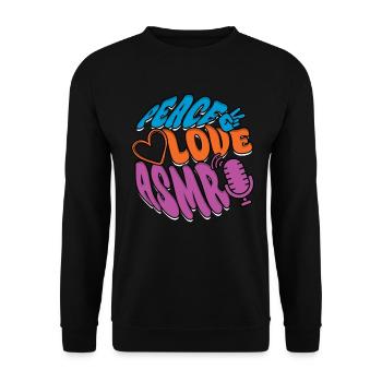 Peace Love ASMR - Unisex Sweatshirt - black - Front - Alina (178cm) & Michal (187cm)