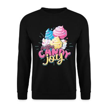 Zuckerwatte Cotton Candy Joy - Unisex Pullover - Schwarz - Vorne - Alina (178cm) & Michal (187cm)