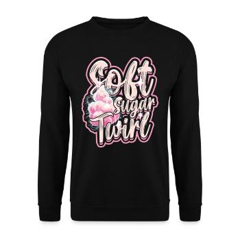 Barbe à papa Soft Sugar Twirl - Sweat-shirt Unisexe - noir - Devant - Alina (178cm) & Michal (187cm)