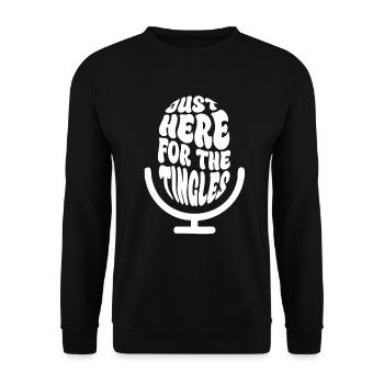 ASMR Whisper Just Here for the Tingles - Unisex Sweatshirt - black - Front - Alina (178cm) & Michal (187cm)