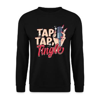 ASMR Whisper Tap Tap Tingle - Unisex Sweatshirt - black - Front - Alina (178cm) & Michal (187cm)