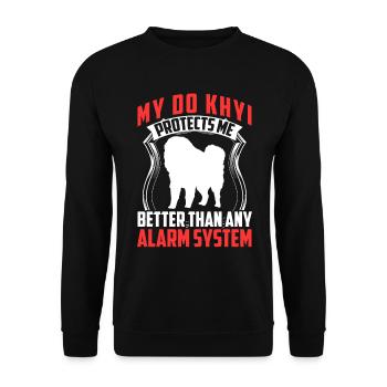 Do Khyi protects me Tibetan Mastiff Tibetan Mastiff - Unisex Sweatshirt - black - Front - Alina (178cm) & Michal (187cm)