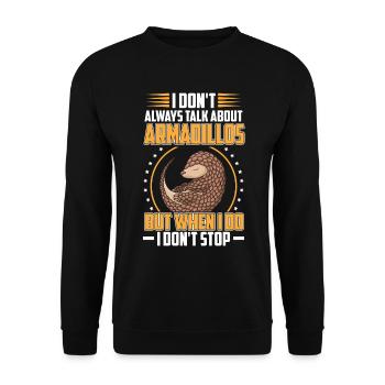 Armadillo Armadillo Talk about Armadillo - Unisex Sweatshirt - black - Front - Alina (178cm) & Michal (187cm)