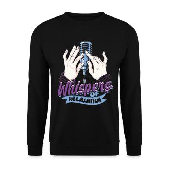 ASMR Flüstern Whispers of Relaxation - Unisex Sweatshirt - black - Front - Alina (178cm) & Michal (187cm)