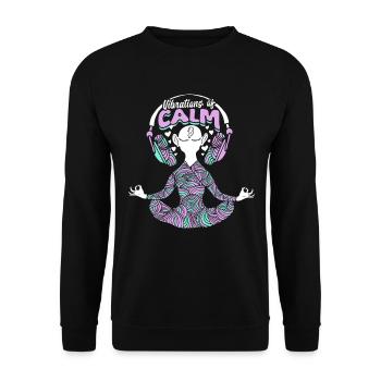 ASMR Whisper Vibrations of Calm - Unisex Sweatshirt - black - Front - Alina (178cm) & Michal (187cm)