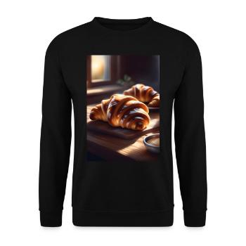 Croissant - Sweat-shirt Unisexe - noir - Devant - Alina (178cm) & Michal (187cm)